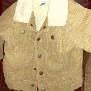 Corduroy fur baby boy coat